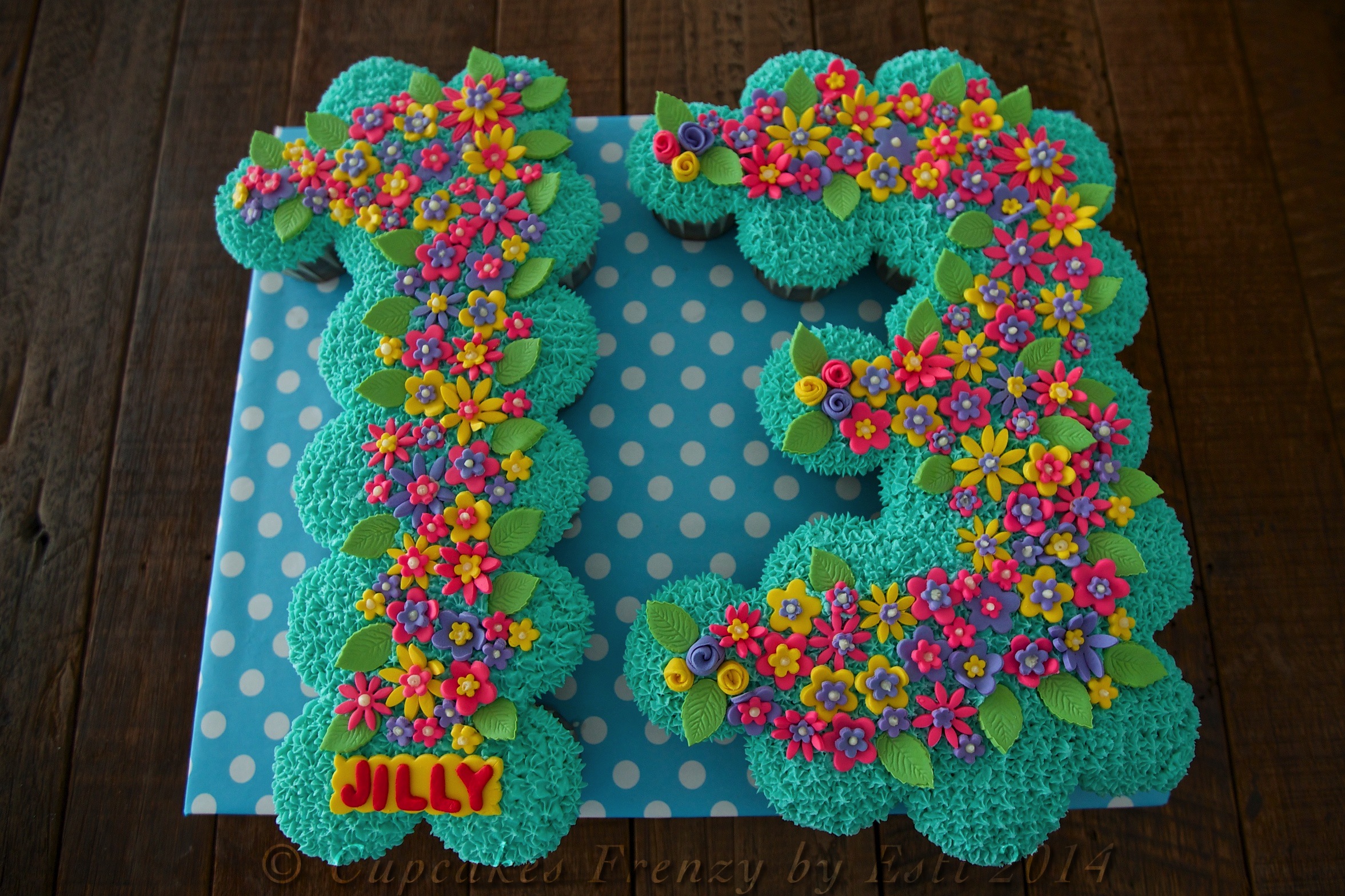 Birthday Pull Apart Cupcake Cakes Numbers