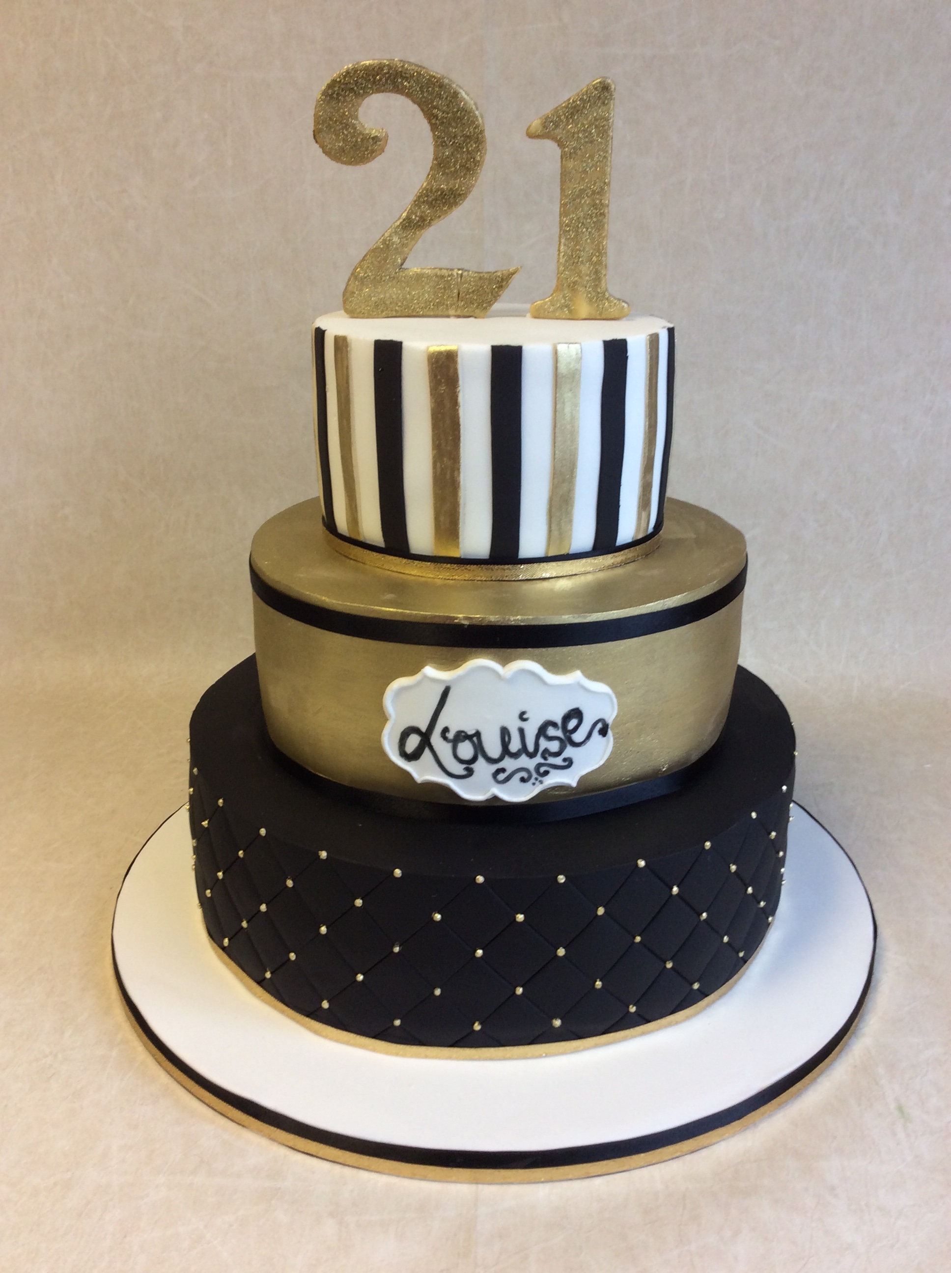 Black and Gold 60th Birthday Cakes