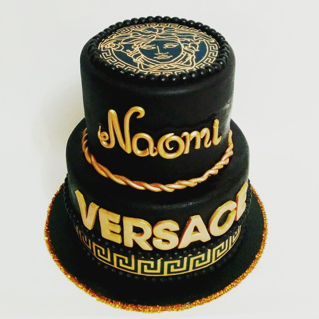 Black and Gold Birthday Cake