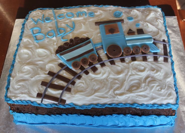 Boy Baby Shower Sheet Cake