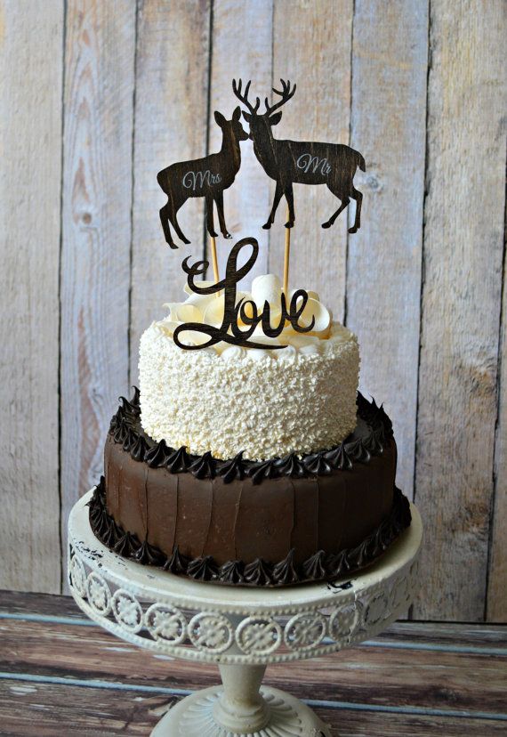 Buck and Doe Wedding Cake Topper