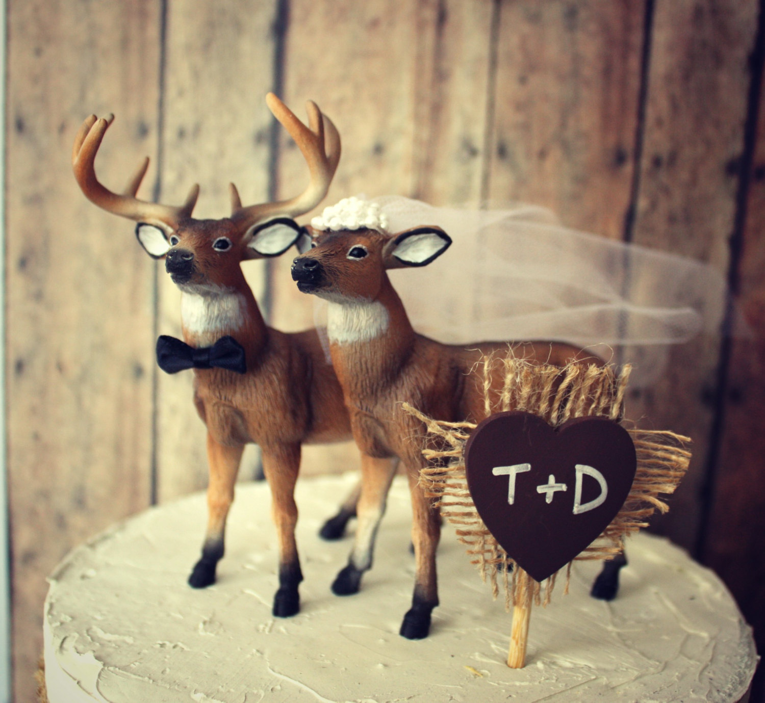 Buck and Doe Wedding Cake Topper