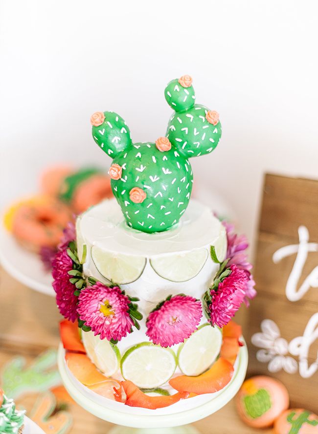 Cactus Themed Birthday Cake