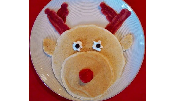 Christmas Reindeer Pancakes