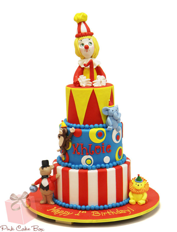 Circus Clown Birthday Cake