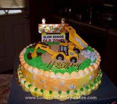 Construction Equipment Birthday Cake