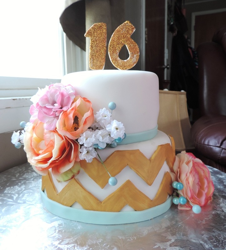 Country Girl Sweet 16 Birthday Cake