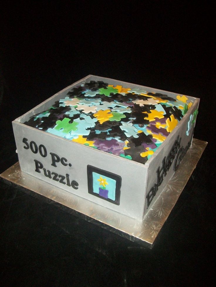 Crossword Puzzle Birthday Cake