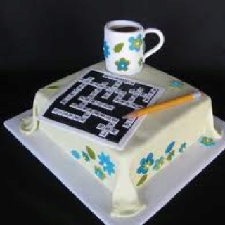 Crossword Puzzle Cake Idea