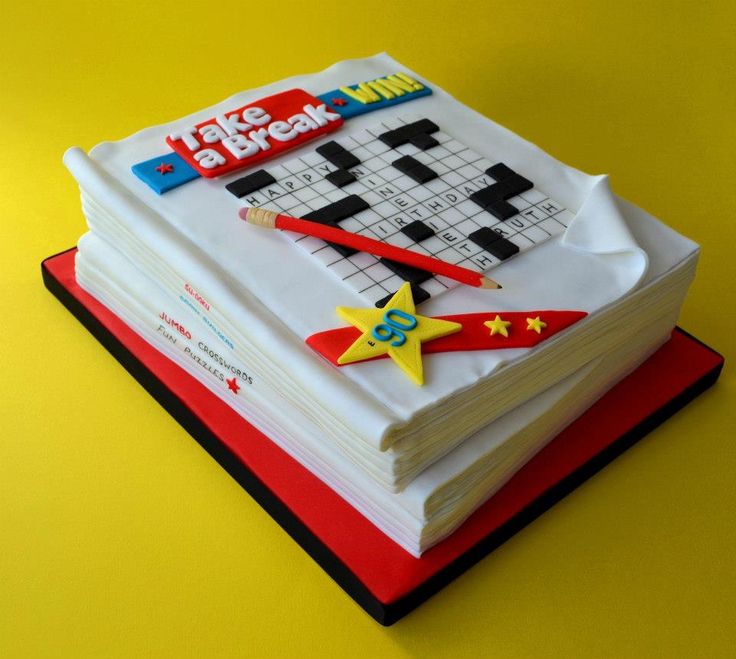 Crossword Puzzle Cake