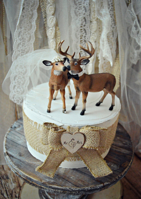 Deer Hunting Wedding Cake Topper