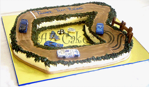 Dirt Track Racing Birthday Cake