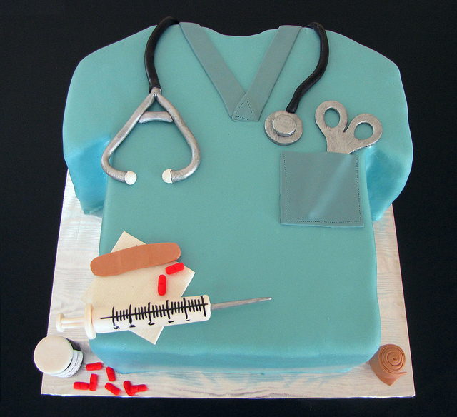 Doctor Nurse Scrubs Cake