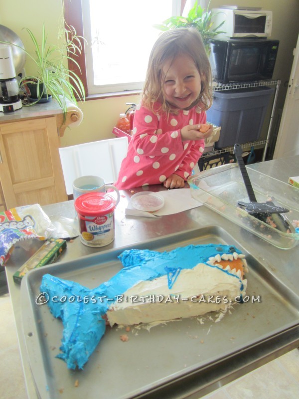 Easy Shark Birthday Cake