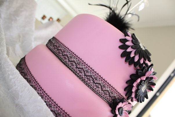 Elegant 40th Pink Birthday Cakes