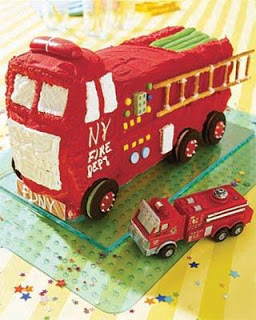 Fire Truck Birthday Cake