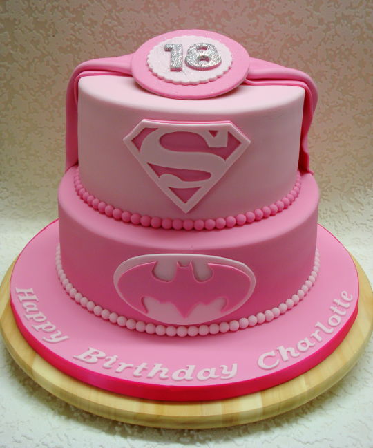 Girl Superhero Birthday Cake