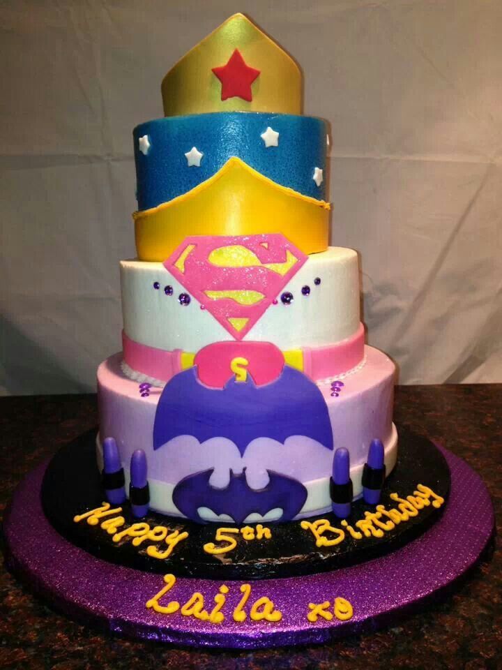 7 Photos of Superhero Birthday Cakes For Girls