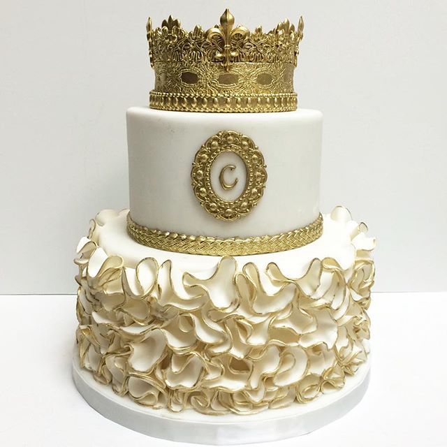 Gold Birthday Cake