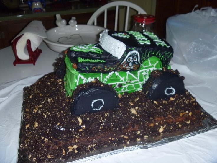 Grave Digger Monster Truck Cake