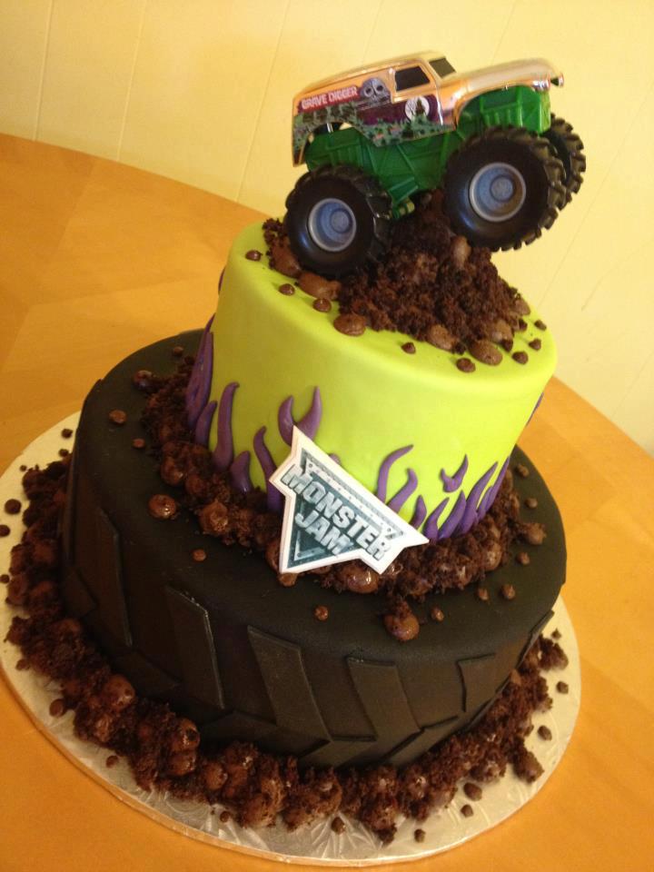 Grave Digger Monster Truck Cake