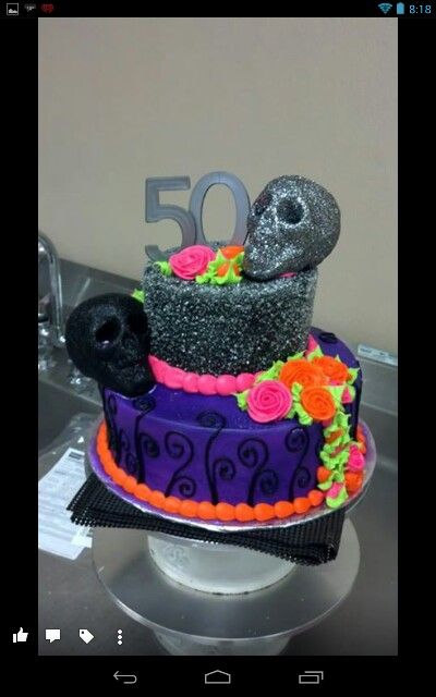 Halloween 50th Birthday Cake