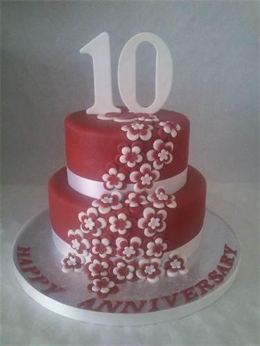 6 Photos of 10 Year Wedding Anniversary Cakes