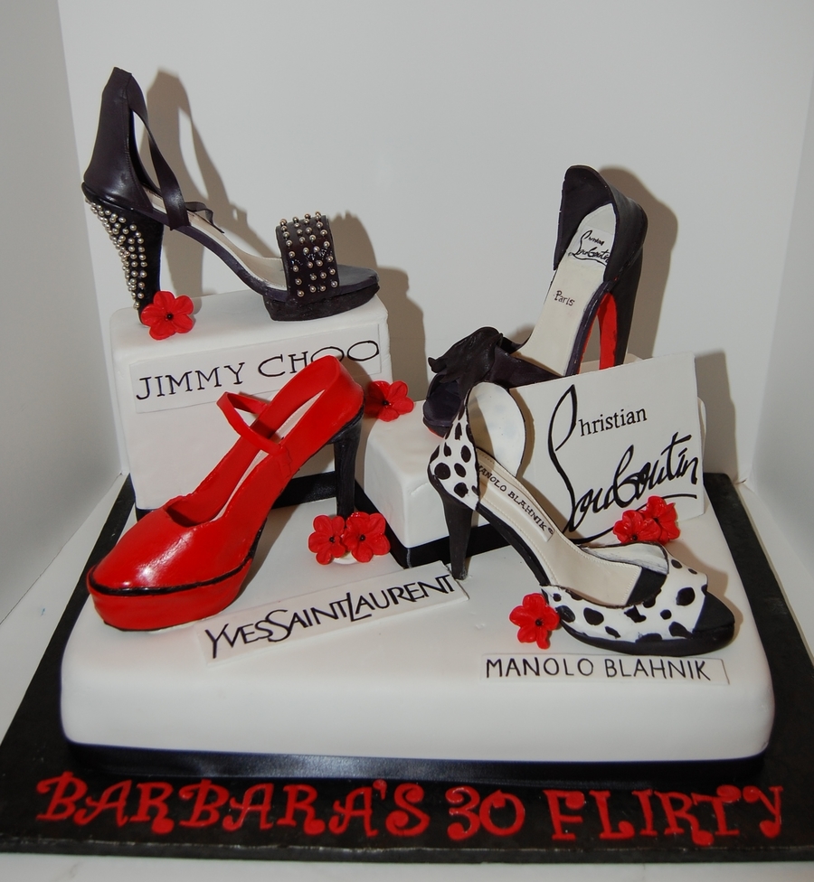 Happy Birthday Designer Shoe Cake