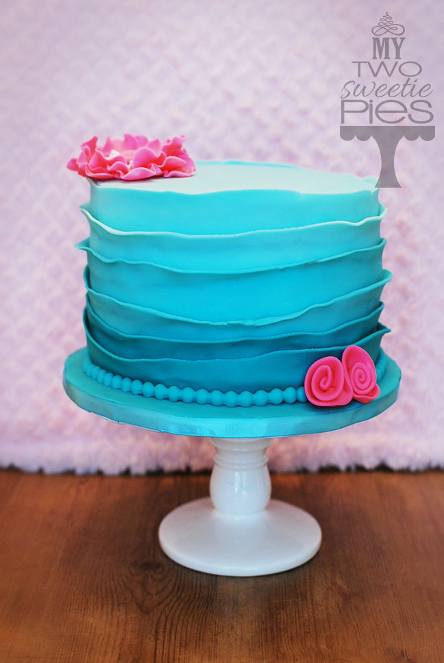 Happy Birthday Teal Cake