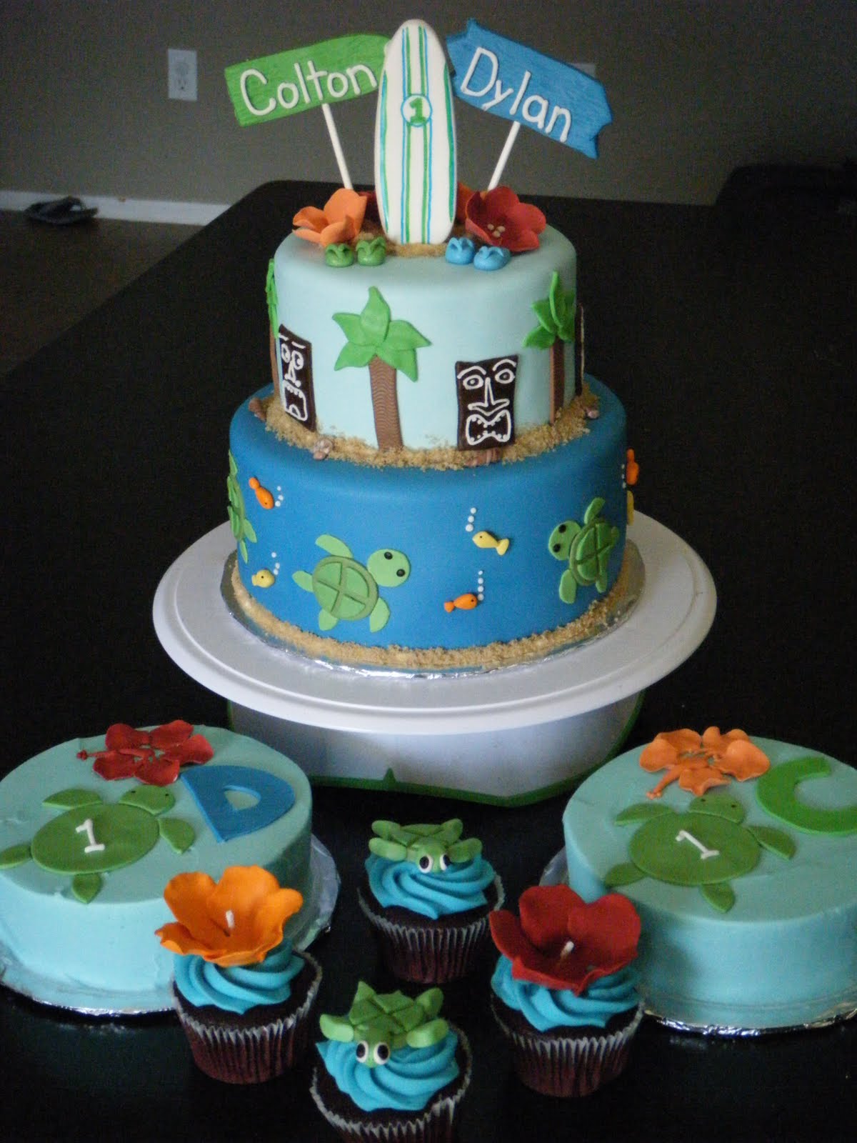 Hawaiian Luau Birthday Cake