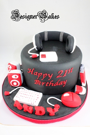 Headphones Birthday Cake