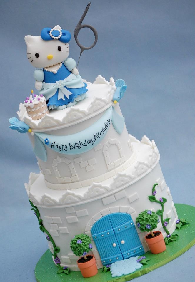 Hello Kitty Castle Cake