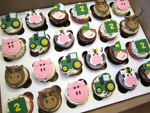 John Deere Birthday Cupcakes