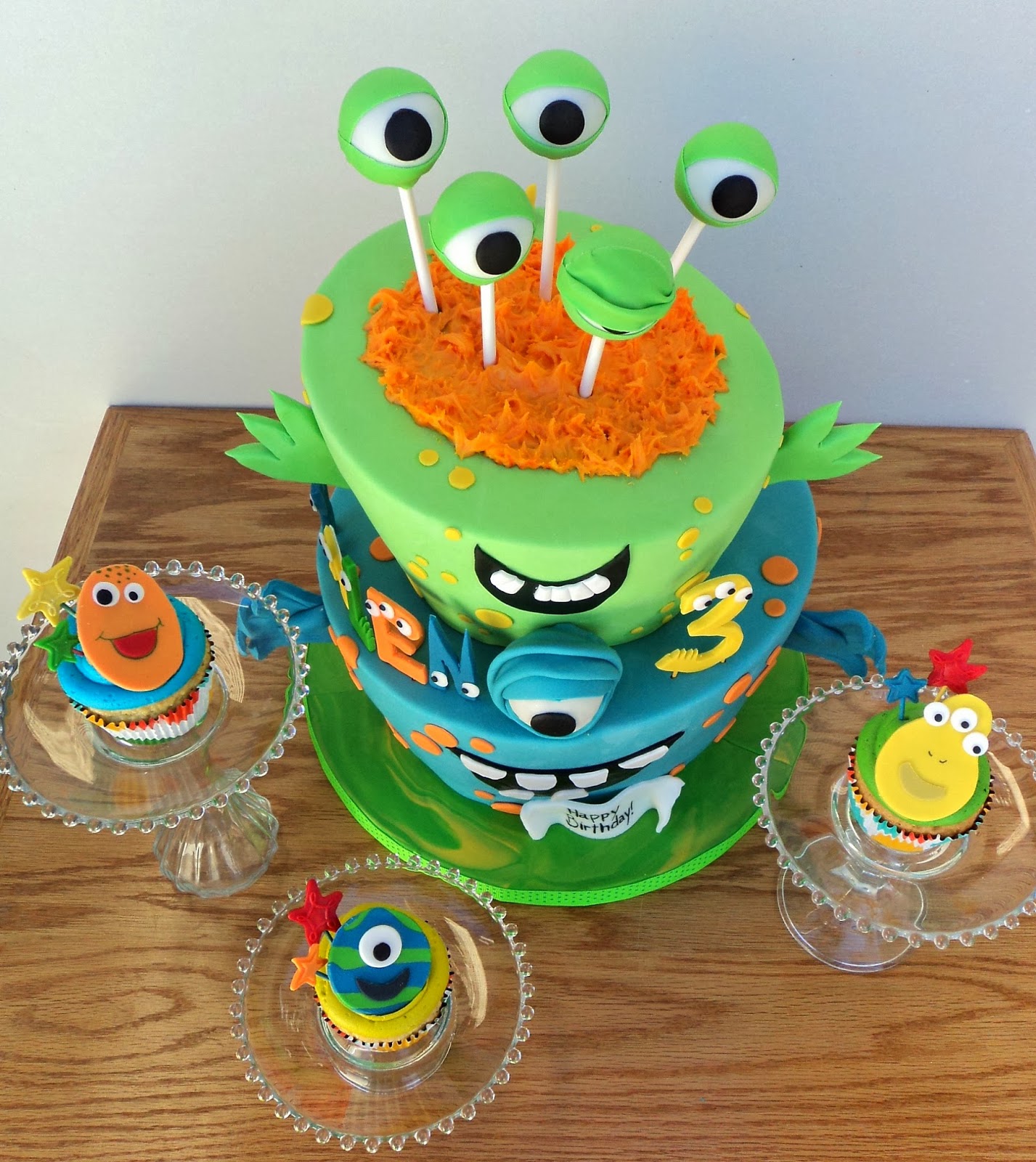 Little Monster Birthday Cake