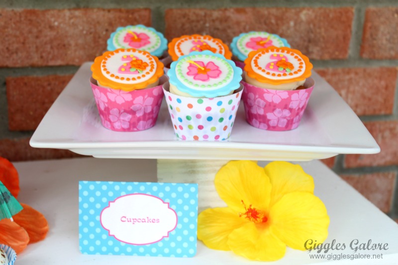 Luau Birthday Party Cupcakes