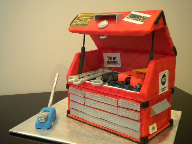 10 Mechanic Tool Box Cakes Photo Mechanics Tool Box Cake