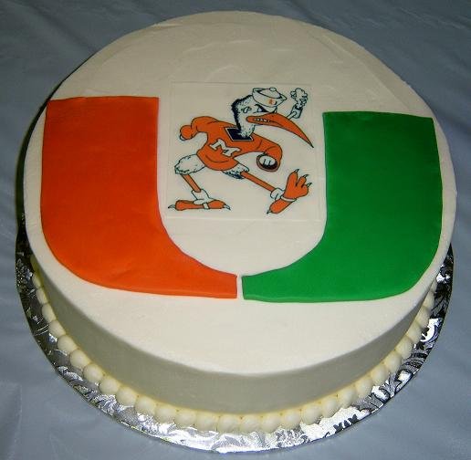 Miami Hurricane Birthday Cake