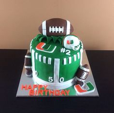 Miami Hurricane Birthday Cake