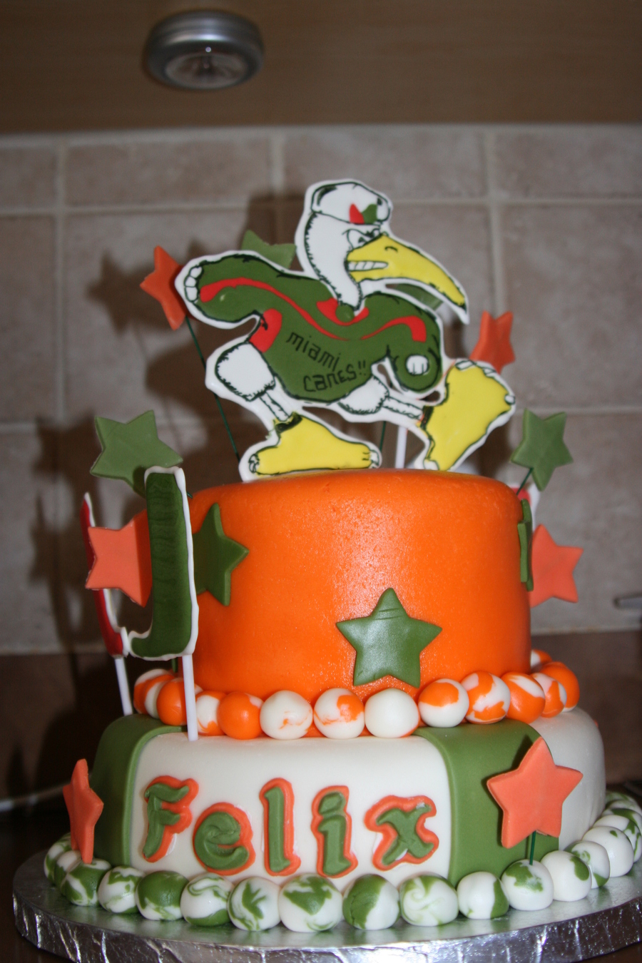 Miami Hurricanes Cake