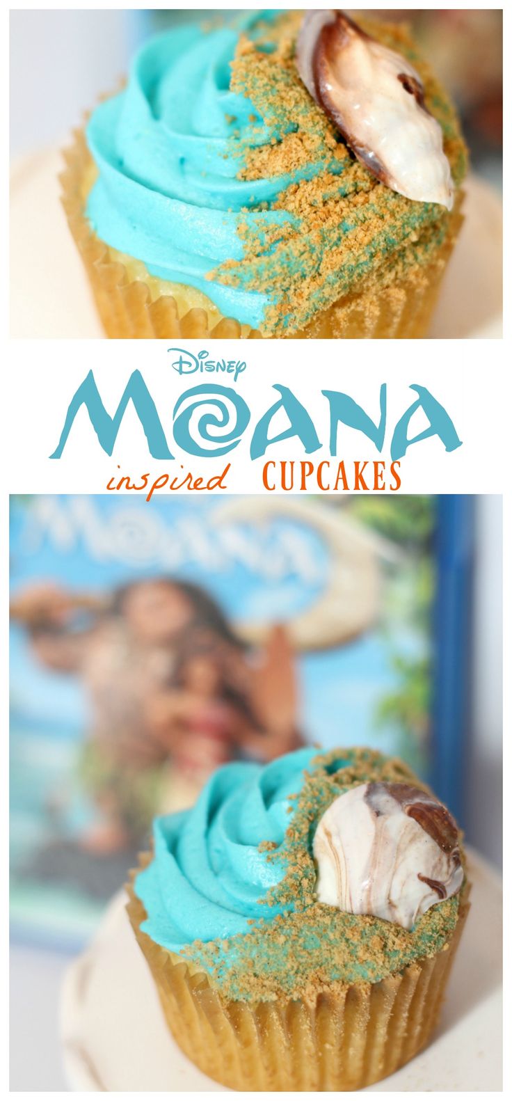 Moana Birthday Cupcakes