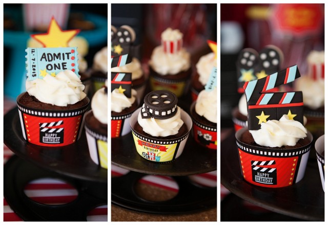 13 Photos of Movie Theme Birthday Cupcakes