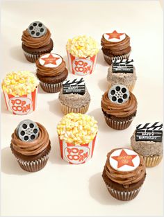 Movie Themed Party Cupcakes