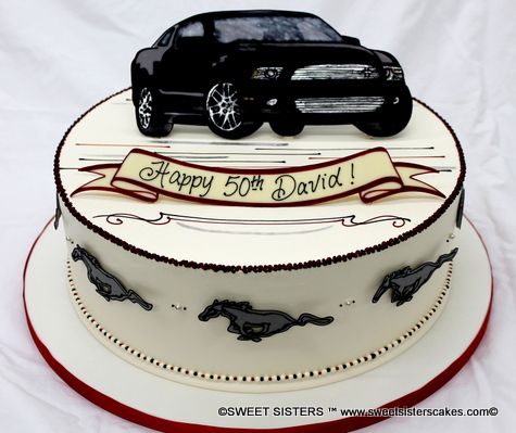 Mustang Cars Birthday Cakes for Men