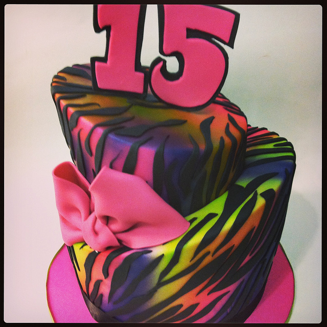 Neon Animal Print Cake