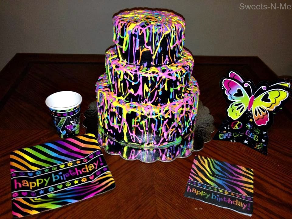 11 Photos of Neon Rainbow Zebra Birthday Cakes