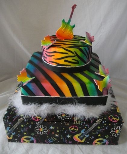 Neon Birthday Cake