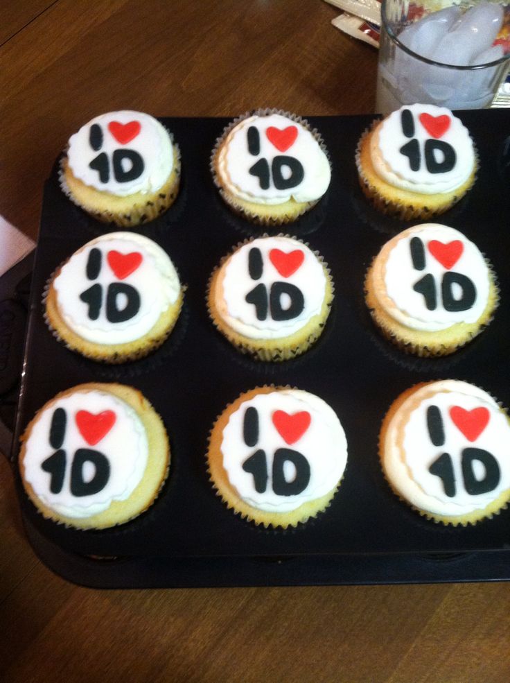 One Direction Birthday Cupcakes