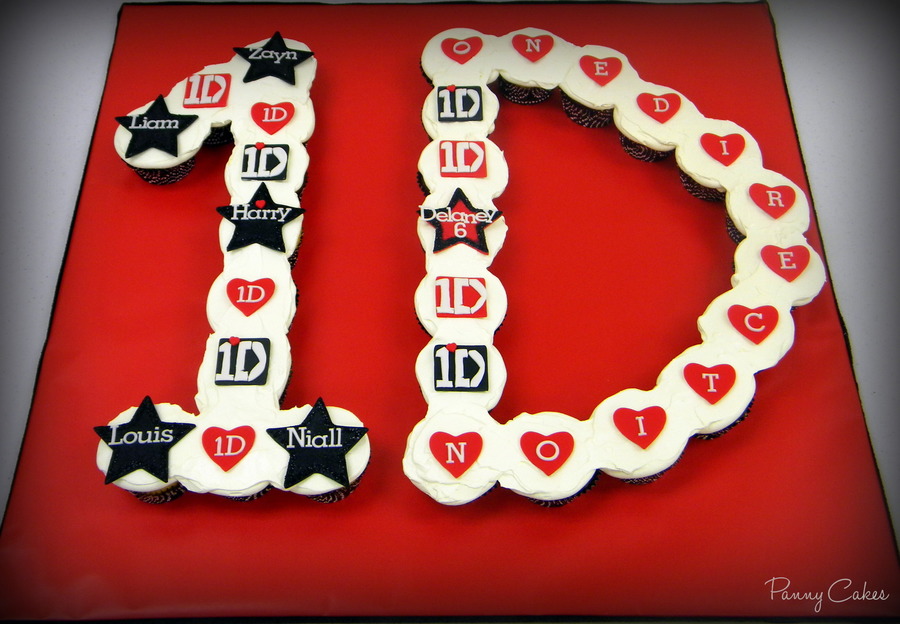 One Direction Cupcake Cake