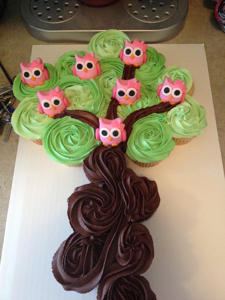 Owl Cupcake Cake