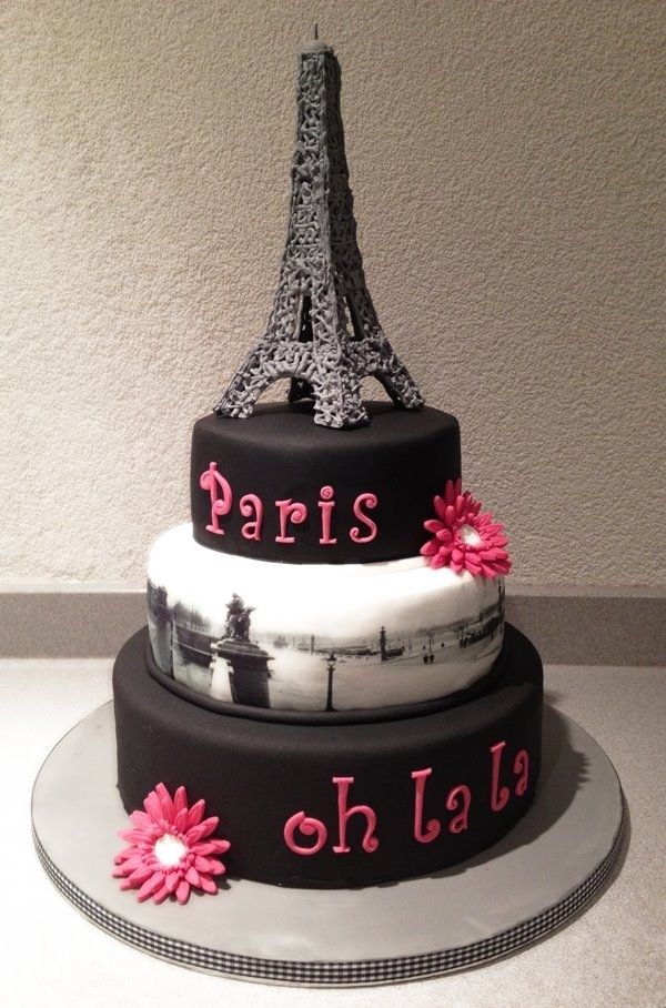 Paris Birthday Cake